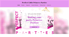 Desktop Screenshot of perfectlittleprincessparties.com