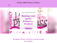 Tablet Screenshot of perfectlittleprincessparties.com